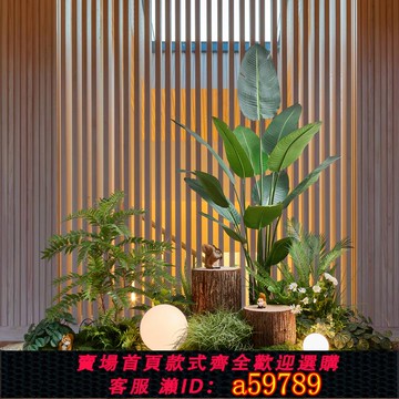 【全網低價 可打統編】室內仿真綠植裝飾造景露營風商場酒店大型仿生假植物盆栽景觀擺件