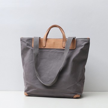 手提包帆布肩背包-百搭大容量拼接托特包男女包包4色73zy8【獨家進口】【米蘭精品】