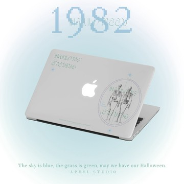 APIOU  萬聖骷顱 MacBook 透明全包防刮保護殼 M2 M1 Air Pro 13 neo