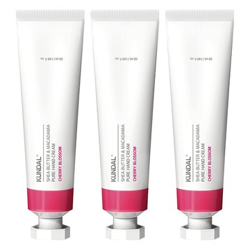 KUNDAL 昆黛爾 乳木果油澳洲堅果滋潤護手霜 櫻花香  50ml  3條