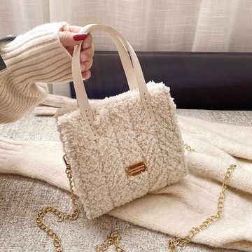 手工編織包包diy材料包毛絨自制作禮物毛線網格手織包包送女朋友