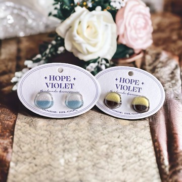 復古封蠟印章造型耳環No.2 - Past and Present