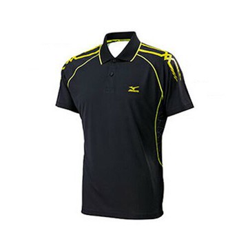 美津濃 MIZUNO 32TA701609（黑X黑網）MC LINE 吸汗快乾合身版男短袖POLO衫