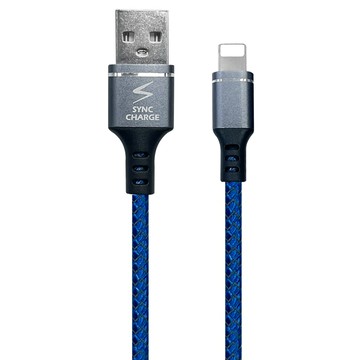 iLeco Type-C超耐用快充線 1.2M 10倍耐折耐磨 安卓QC3.0快充支援  藍色  1條