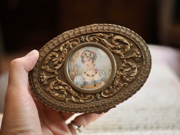 法國約瑟芬黃銅珠寶盒