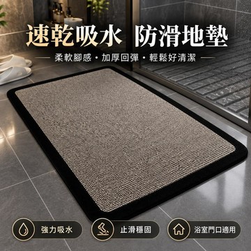 台灣出貨 浴室地墊 吸水地墊 速乾地墊 軟地墊 浴室腳踏墊 廁所地墊 玄關地墊 防滑地墊 衛生間腳墊 入戶門地墊