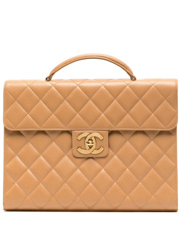 CHANEL Pre-Owned - 1992 Classic Flap briefcase - women - Caviar Leather - One Size - Brown
