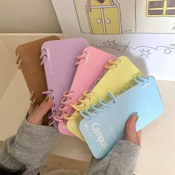 ✨臺灣出貨✨彩色英文適用iPhone16/15promax手機殼蘋果14翻蓋筆記本13/12個性