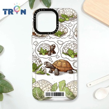 TRON IPhone 16 Pro Max 烏龜與花椰菜系列 防摔太空載具殼 透黑 軟硬 手機殼