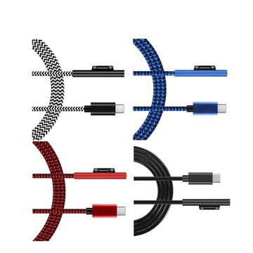 【公頭充電線】適用 微軟 Surface Go 1 2 3 4 Type C PD 15V 塑膠 編織 電源線