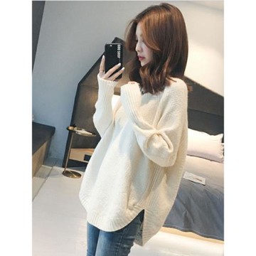 v領毛衣女寬松慵懶風上衣2025年秋冬短款內搭低領顯瘦針織打底衫