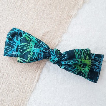 秘境 美國蠟染布 蝴蝶結髮帶