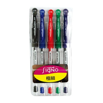 三菱uni超細鋼珠筆UM-151/5色/0.28mm/組