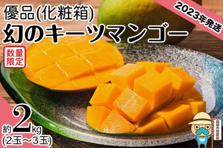 ＜優品＞幻のキーツマンゴー約2kg（化粧箱）2玉～3玉