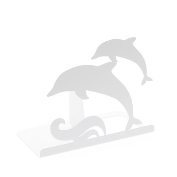 OPUS 歐式鐵藝書擋《海豚》優雅白 質感教師節禮物