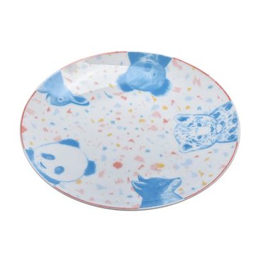 HERMES 經典Passe-Passe 系列瓷質小動物圖案甜點盤(白色)