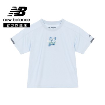 【New Balance】 NB 童裝短袖上衣_中性_藍色_7EG2502WBL