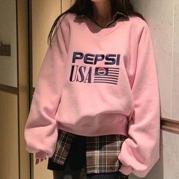 正韓T恤 百事正版長袖T恤FOM1033-創翊韓都