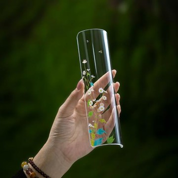 草木祠透明玻璃小雛菊茶則取茶投茶器茶鏟茶荷賞茶器茶勺茶具配件