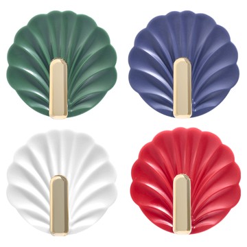 Seashell 輕奢貝殼掛勾 Set 4入 免釘免鑽 不傷牆面  貝殼  1組