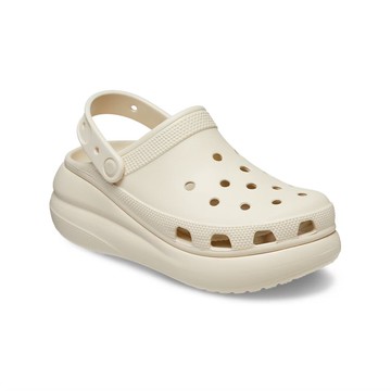 Crocs卡駱馳 男女 經典泡芙克駱格 骨白色