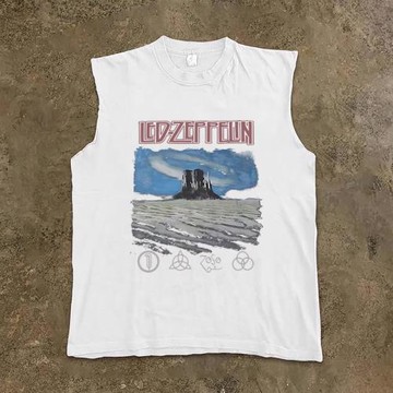 搞錢做慈善 吸風透氣純棉！oversize純色潮牌無袖背心坎肩打底衫