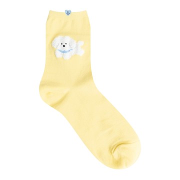 韓國立體毛毛狗狗中筒襪-多款任選