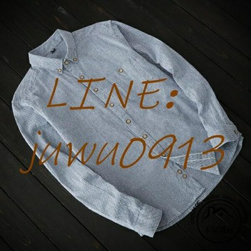 條紋長袖襯衫休閒時尚修身磨毛純棉襯衣日系條紋長袖上衣百搭【木屋雜貨】