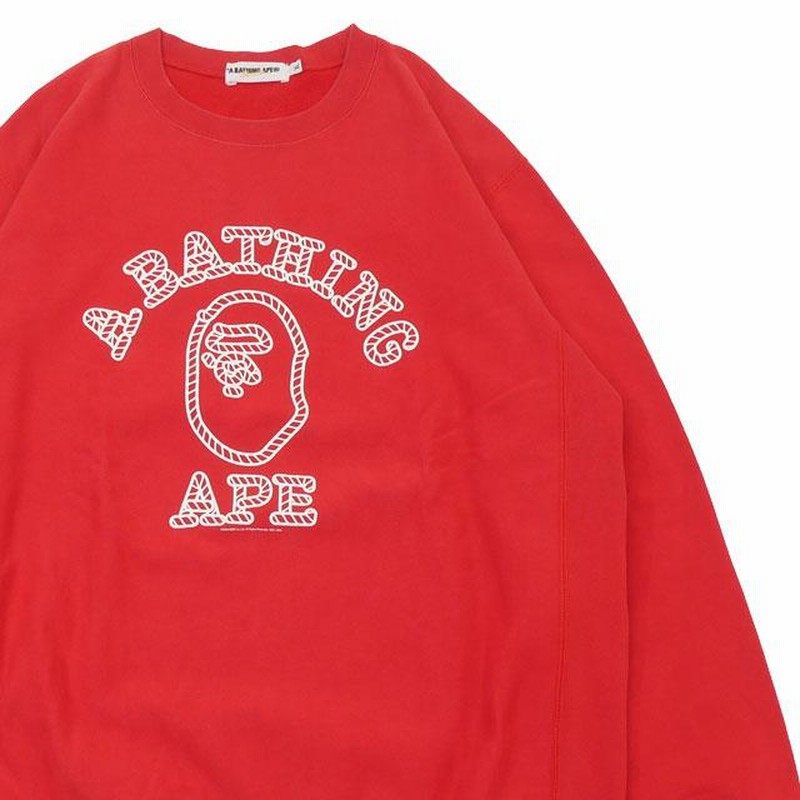 ア ベイシング エイプ A BATHING APE ROPE COLLEGE LOGO CREW