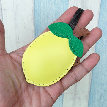 療癒小物 黃色 可愛 檸檬 純手工縫製 皮革 吊飾 小尺寸