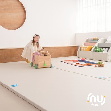 韓國 INUI BEBE - 三折抗菌隔音地墊-摩卡米 (尺寸140*280cm)