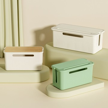 新品排插電源線收納盒家用宿舍桌面充電線電源線分線盒整理收納 pb6161