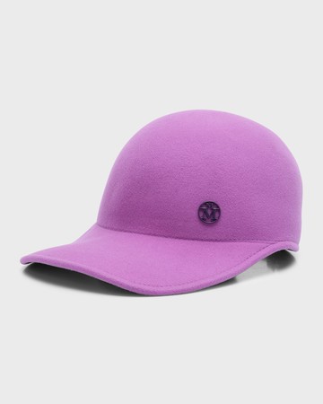 Tiger Amethyst Purple Felt Baseball Cap