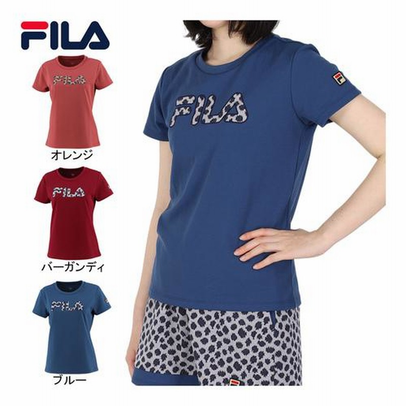 フィラ FILA アップリケTシャツ VL2563 レディース テニスウェア 半袖