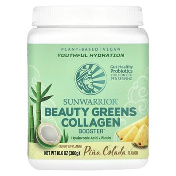 Sunwarrior, Beauty Greens Collagen Booster，Pina Colada，10.58 盎司（300 克）