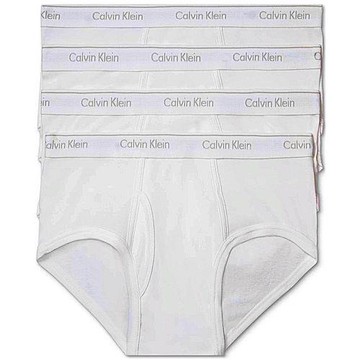 CK 2021男經典棉白色三角內著4件組