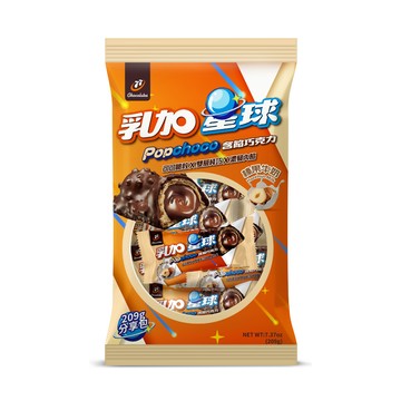 77乳加星球含餡巧克力-榛果牛奶209g
