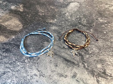 【小自然小樹葉】巴西蠟線 編織手環