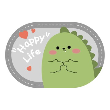 半島良品 造型軟式吸水墊 橢圓款  恐龍  60 x 40cm