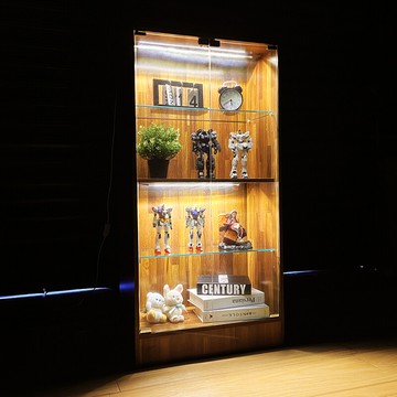 澄境台灣製led燈加高120公分寬型收納展示收納櫃 玻璃層板 bo012+led