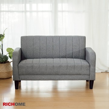 RICHOME 雙人沙發 3色可選 布沙發皮沙發 套房 會客沙發 公寓酒店皮家具 復刻復古沙發 皮革工業風 CH1215