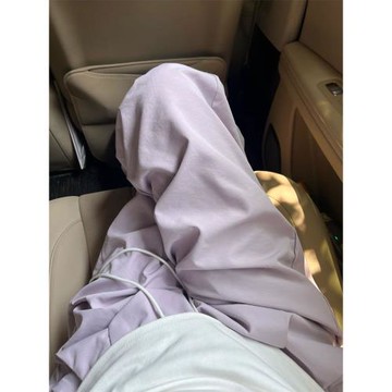 冰絲速干山本褲女2025新款夏季薄款闊腿寬松慵懶小個子紫色運動褲