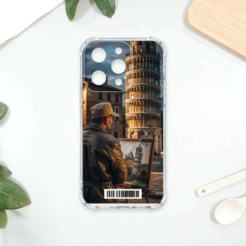 TRON IPhone 15 PRO 畫中畫畫 四角防摔載具殼 軟殼 手機殼