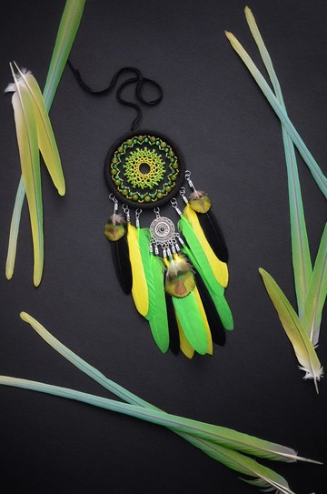 熱帶綠色捕夢網，小黑綠色捕夢網汽車尺寸