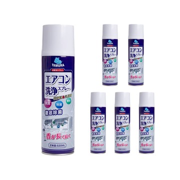 (組)TAMURA 免水洗冷氣清潔劑 520ml 六入