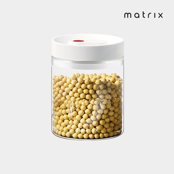 【Matrix】保鮮玻璃密封罐(白)(0.8L)(台灣總代貨源)收納罐/保鮮盒/真空保鮮盒/保鮮罐/密封罐/儲物罐/咖啡密封罐