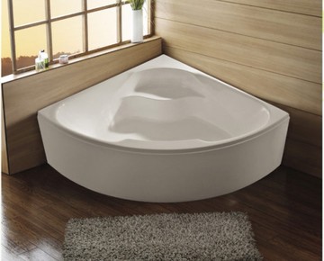 【麗室衛浴】BATHTUB WORLD D-065 壓克力 扇形造型缸 140*140*60CM
