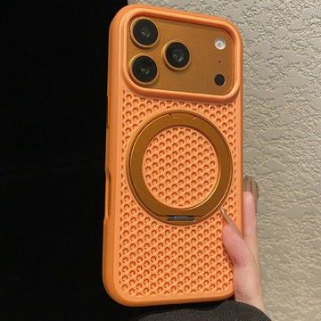 蜂窩散熱手機殼 防摔保護殼 支架式手機殼 適用於 iPhone 18 17 16 Pro max 高級感殼