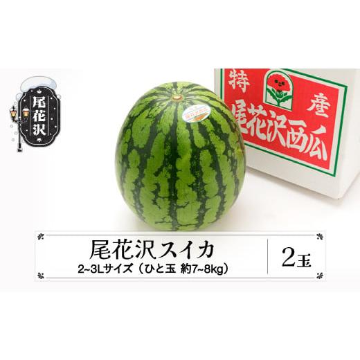 ふるさと納税 山形県 尾花沢市 先行予約 尾花沢スイカ 2〜3Lサイズ(約7〜8kg)×2玉 7月下旬〜8月中旬頃発送 令和6年産 2024年産 農産センター すいか 西瓜 ※…