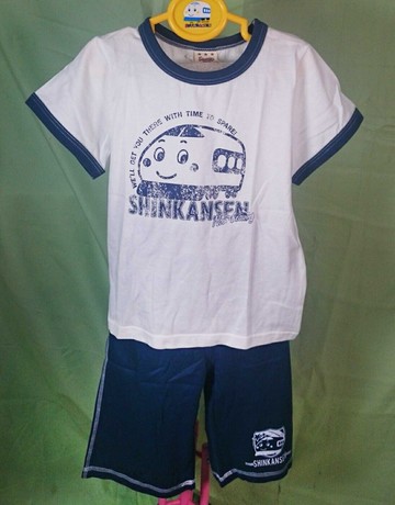 【震撼精品百貨】Shin Kan Sen 新幹線 衣褲組 白衣藍褲 震撼日式精品百貨